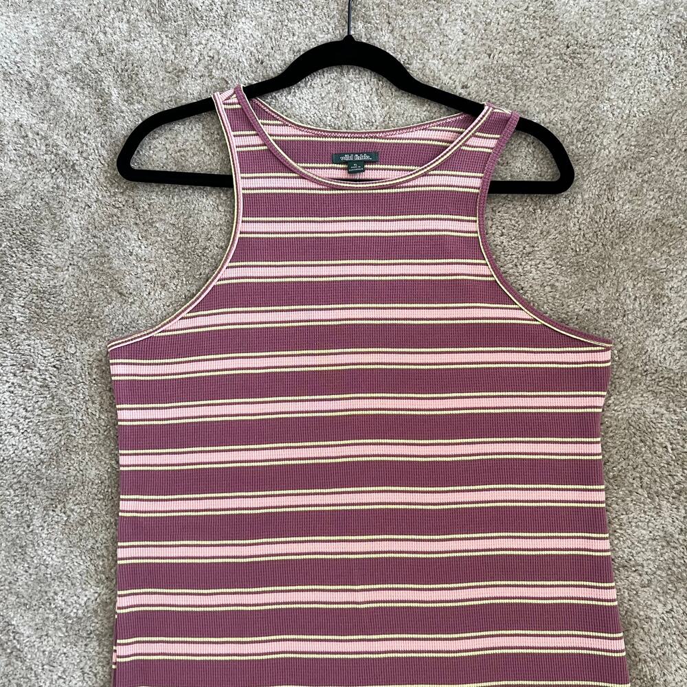 NWT Wild Fable Pink Striped Ribbed Racerback Body Con Dress Size: XL - Picture 2 of 11